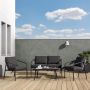 Talmo Aluminium & Textile Patio Furniture Set 4 Piece Anthracite