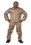 Vulcan Overall Ref Std 2PCE Khaki 38 Ches 34 Waist