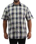 Mens Short Sleeve Check Shirt - 10XL Multi