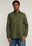 G-star Raw Cpo Regular Shirt Ls - Asfalt dk Moss Oxford
