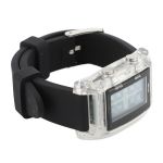 Digital Sports Watch With El Backlight For Men Water Resistant Silicone