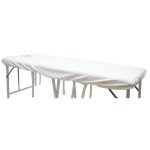 Massage Bed Cover No Breathing Hole Elasticated Towelling White