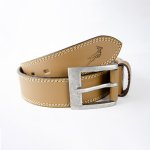 Double Stitch Belt-tan - 44