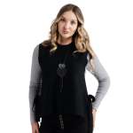 Sleeveless Knit Top - Black Free