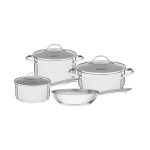 Tramontina Una Stainless Steel Cookware Set- 7PC
