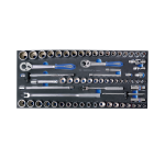 Socket Set Combination 3 8" & 1 2" 69PC Eva Foam