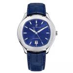 LD-9107 Leather Watch - 41MM Blue