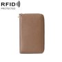 1659 Rfid Anti-magnetic Anti-theft Passport Bag Document Bag Wallet Coffee