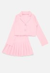 PoP Candy Jacket & Pleated Skirt Set - Light Pink