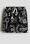Pull-on Shorts - Black & Patterned