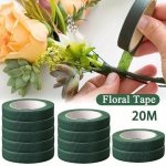 Floral Tape Roll For Diy Crafts - Paper-based Adhesive Wrap For Flower Arrangements And Stem Edging