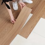 5 Rolls Diy Retro Imitation Wood Grain Thickened Floor Stickers Peel And Stick Sxp Resin Wall Stickers Waterproof Non-slip Tile