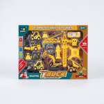 Pull Back Construction Truck & Crane Set Yellow