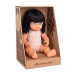Miniland Asian Girl Doll With Glasses - 38CM