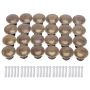 25 Pcs Door Drawer Knobs 30MM Antique Kitchen Cabinet Compatible With None