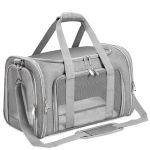 Soft-sided Cat dog pet Carrier Collapsible Pets Travel Carriers For Big Cats small Dogs With Shoulder Strap & Removable Mat Mesh