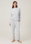 Cotton On Super Soft Long Sleeve Top - Light Grey Marle