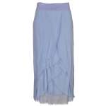 Silky Tiered Maxi Skirt - Sky Free