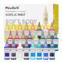 24-COLOR Soft Body Acrylic Paint Set - 60ML Artist Squeeze Bottles