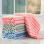 5PCS Kitchen Dish Cloths Coral Fleece Microfiber Dish Towels Soft Absorbent Towels Reusable Machine Washable For Kitchen Bathroom Car Window