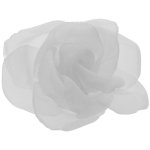Bridal Hair Accessory Individual White Rose On Pin Single