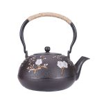 Cast Iron Vintage Teapot With Hemp Rope Handle - 1.2 Litre