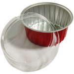 Foil Red Cup Base With Lid 20 Pack