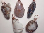 Agate Assorted Wire Wrapped Pendant