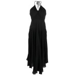 Crinkle Raylon Dress -black