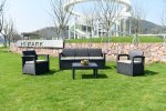 Table & Chair Set 4 Or 5 Seater Grey