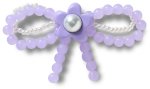 Purple Meta Smt Pearl Bow Jibbitz - Multi Osfa