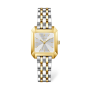 Women's Two-tone Faceted Glass Watch
