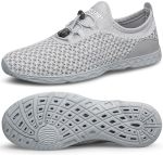 Doussprt Women's Water Shoes Quick Drying Sports Aqua Shoes Allgrey 11