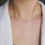 Simple Alloy Ring Pendant Necklace Women's Clavicle Chain Short Necklace Daily Accessories