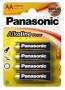 Panasonic Alkaline Power Aa Batteries 4 Pack Colour Bronze- LR6APB/4BP Also Known As - 15AU LR6 X91 Aa Sold As A Pack Of 4