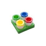 Treeline 4 Paint Pots Set With Base Non-spill