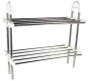 0967V1 Steel Plastic Containers Kitchen Rack Silver