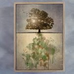 Horizon 2 Art Print - 100CM X 150CM Framed Canvas With Natural Wood Frame