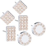 Blomdahl Silver Titanium Earrings Golden Rose