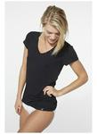 Boody Bamboo Ecowear Women's V-neck T-Shirt - Black L