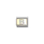 Composable Classic Link Letter B Silver Glitter