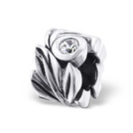 C950-C5446 - 925 Sterling Silver Cz Flower European Bead Charm