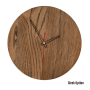 Quinn Wall Clock In Oak - 300MM Dia / Black / Sleek / Red Second Hand