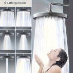 1PC High-pressure Shower Head Top Spray Shower Head 6 Gears Multi-functional Large Shower Head Pressurized Single Head Rain Show