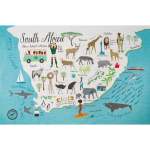 Map Of South Africa Tea Towel
