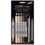 Ciao Twin-tipped Marker Warm Grey Tones Set Contains 6 X Assorted Warm Grey Tones Markers