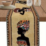 Boho Chic African Woman Table Runner - 33.02X182.88CM Polyester Perfect For Farmhouse Decor Indoor & Kitchen Celebrations Annive