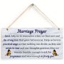 Marriage Prayer Wood Plaque Wall Hanging Decoration | Lord Help Us To Remember When We First Met Family Religious Home Decor Christmas Halloween Thanksgiving