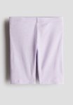Ribbed Cycling Shorts - Purple