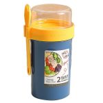 2 In 1 Breakfast Salad Cup Leak-proof Bpa Free Storage Container